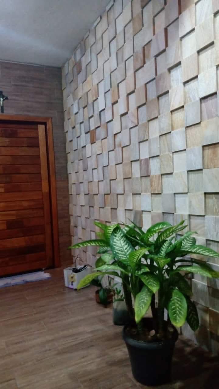 Parede com mosaico
